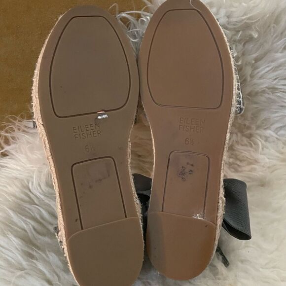 Eileen Fisher Coy Espadrilles Pewter Size 6.5 - Picture 6 of 7